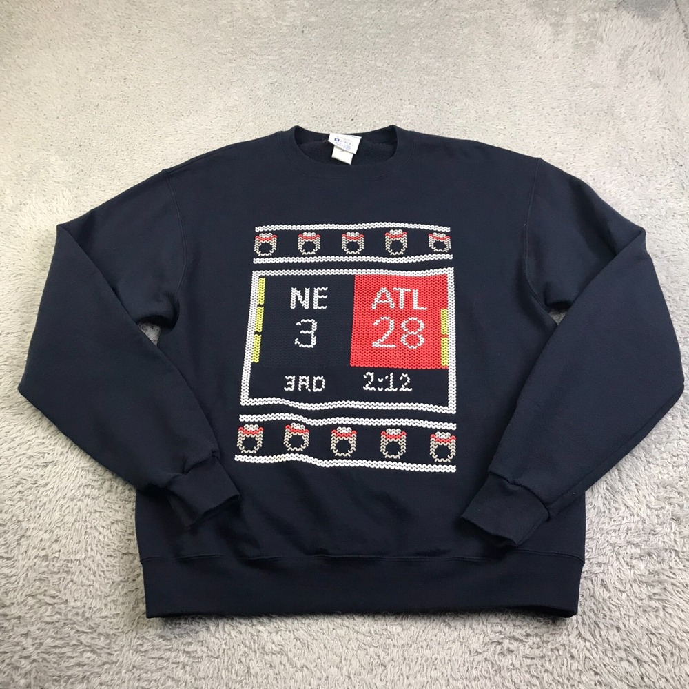 Barstool Sports Champion Sweatshirt Mens M Patriots Falcons Superbowl LI Sweater